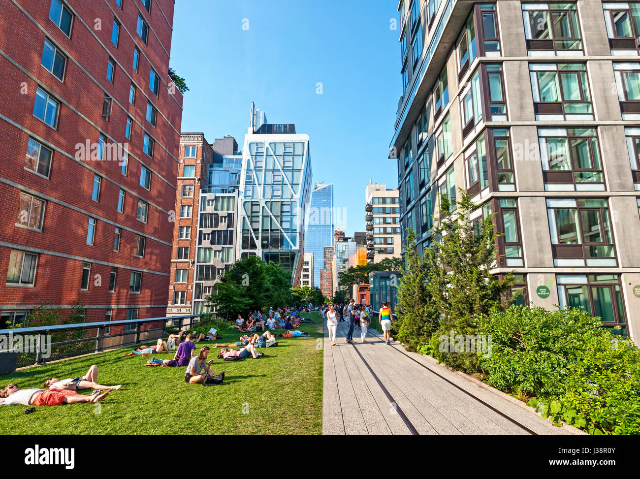 High Line New York City Manhattan Chelsea Foto Stock