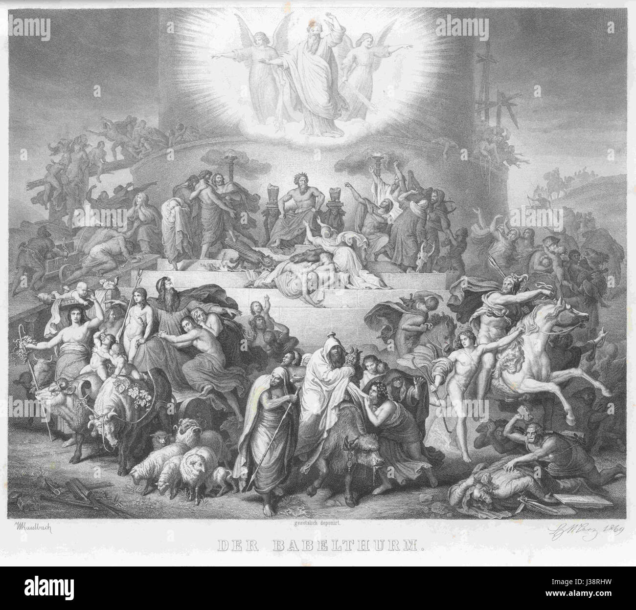 Der Babelthurm Merz nach Wilhelm von Kaulbach Foto Stock