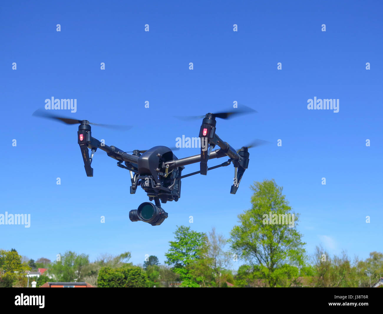 DJI ispirare 1 Pro Black Edition drone in volo Foto Stock