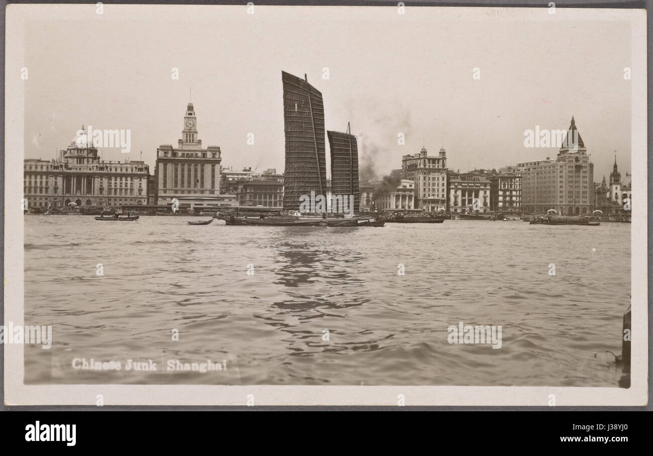 Giunca Cinese di Shanghai (NYPL ADE 2359408 4043764) Foto Stock