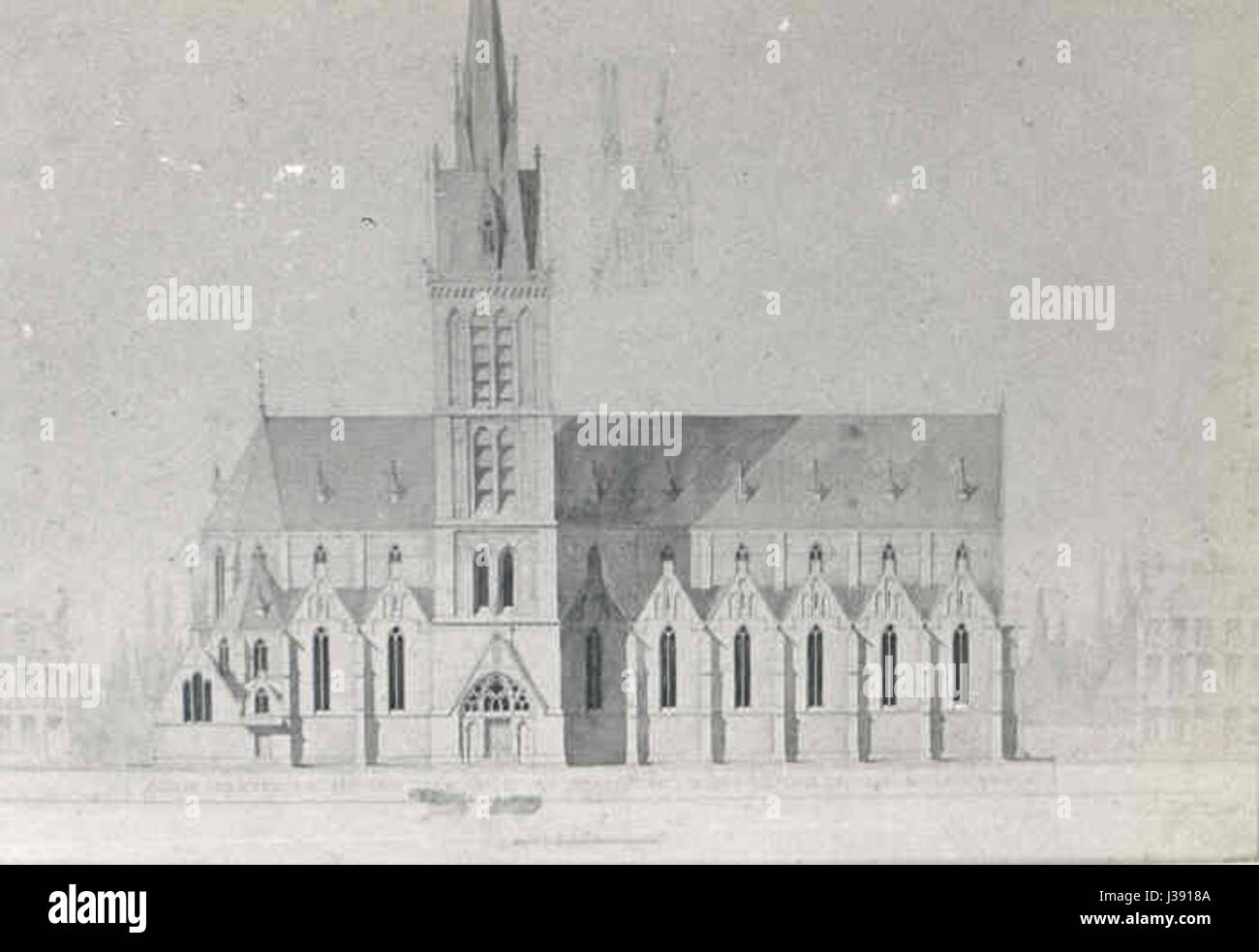 Design per il Sint Josephkerk all'Aia da Pierre Cuypers Cuypershuis 0513 Foto Stock
