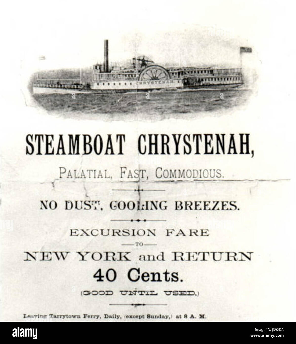 Il volantino Chrystenah è un volantino storico relativo a un evento culturale o politico, che fornisce dettagli su un annuncio pubblico o un evento del passato. Queste bollette sono le principali fonti per comprendere gli eventi pubblici passati e le dinamiche sociali. Foto Stock