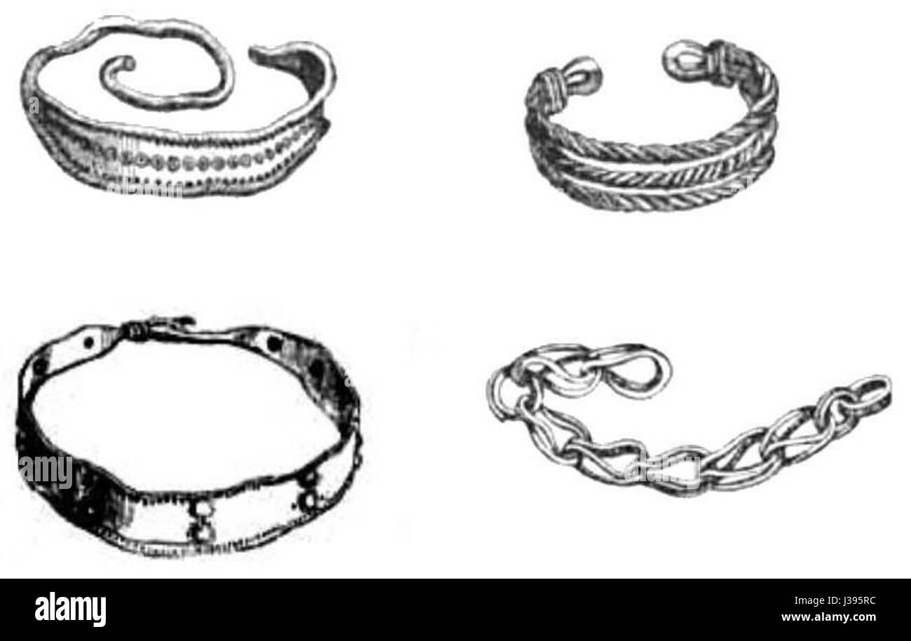 I daci bracciali in argento da Cerbel Foto Stock I daci bracciali in argento da Cerbel Foto Stock