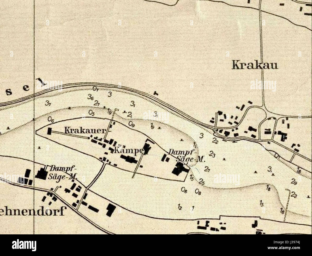 Danzig Krakau 1909 Foto Stock