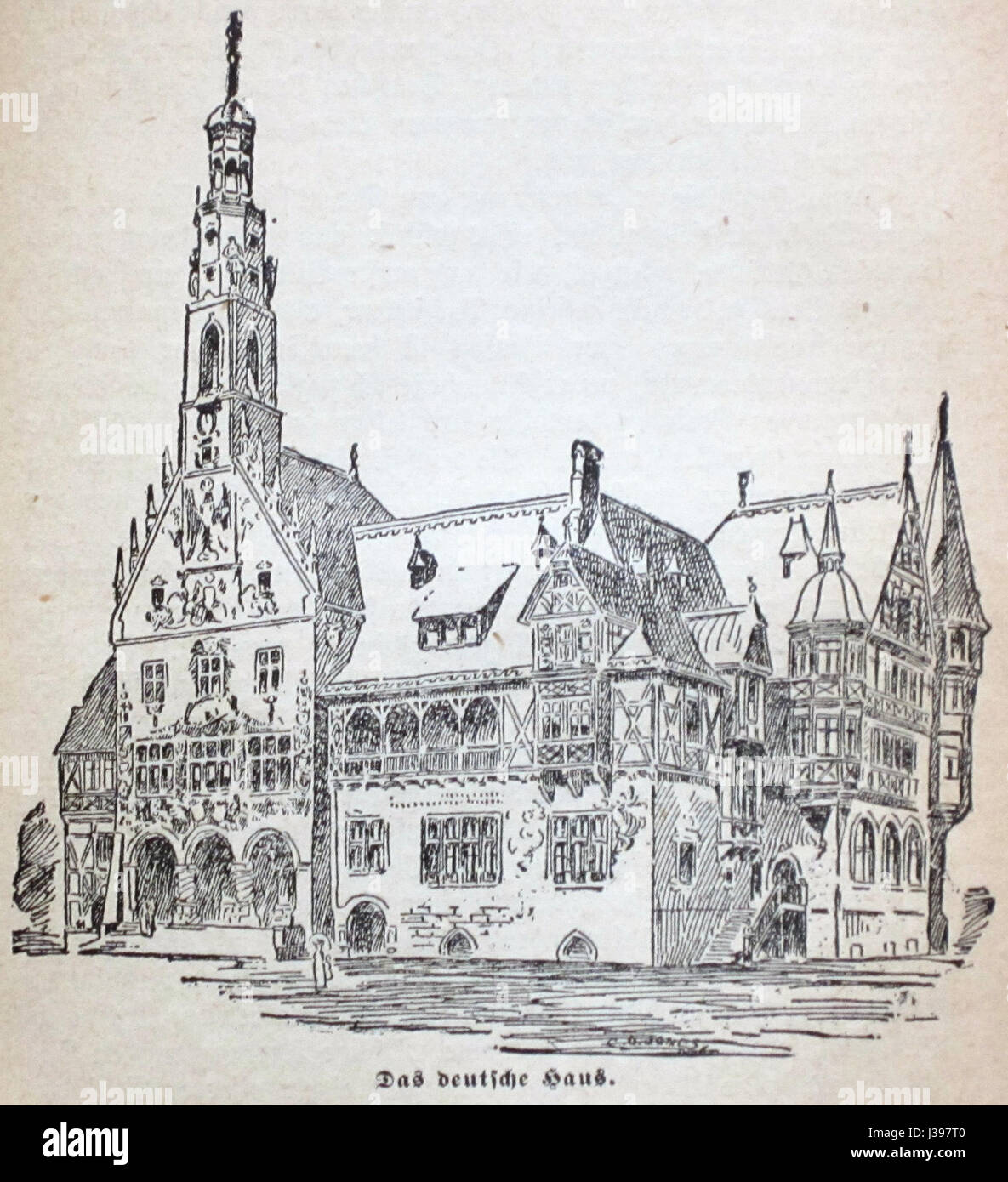 DAS Deutsche Haus a Chicago, costruita nel 1893, era un centro culturale e sociale per gli immigrati tedeschi. Servì come luogo di ritrovo per la comunità tedesco-americana, offrendo eventi, istruzione e un senso di comunità alla fine del XIX secolo. Foto Stock