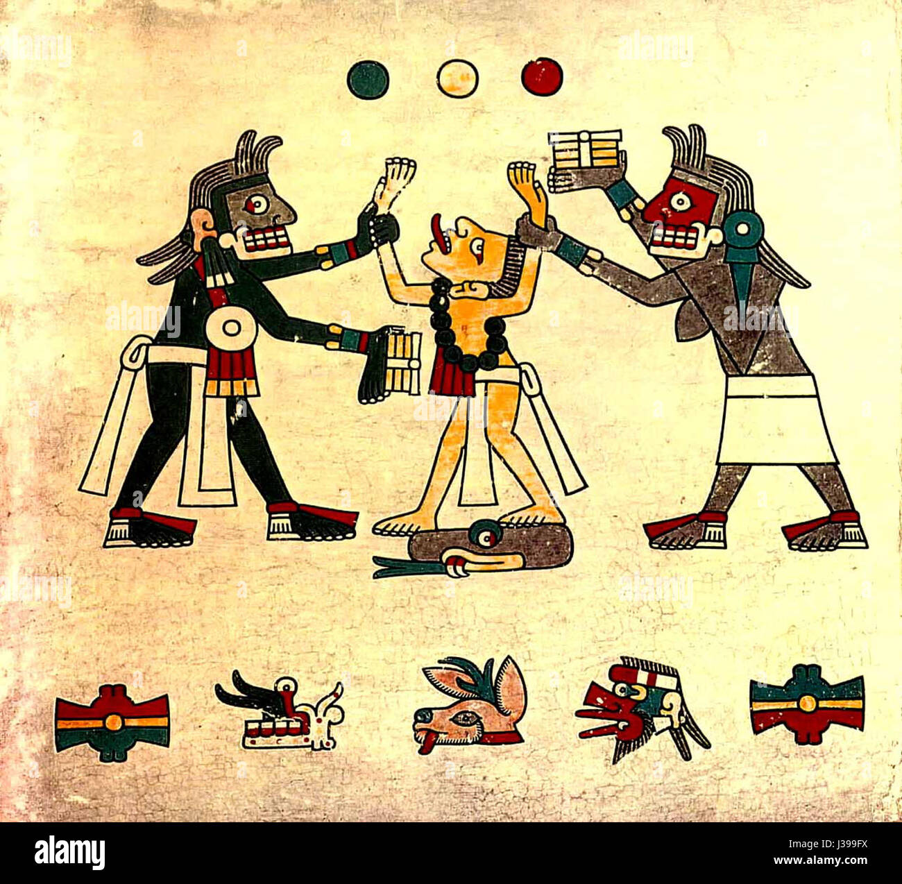 Il Codex Laud, in particolare folio 28, è un manoscritto medievale contenente testi teologici e storici. È conosciuta per i suoi dettagli illuminati e l'importanza storica. Foto Stock