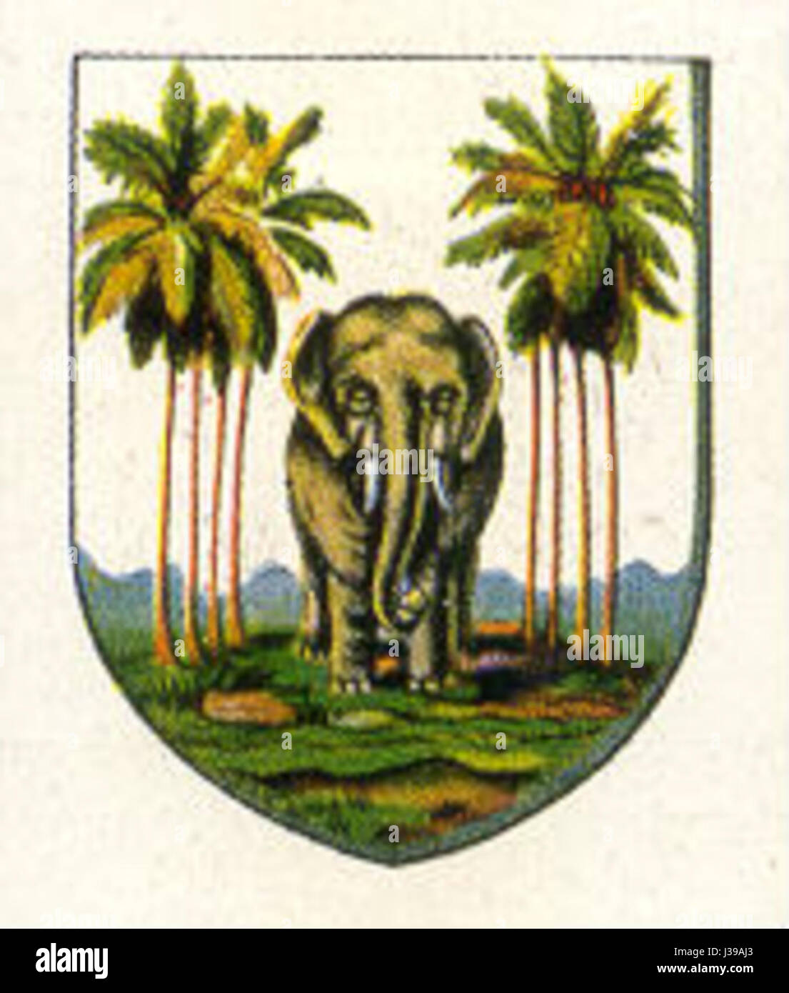 Stemma Ceylon colonia britannica Foto Stock