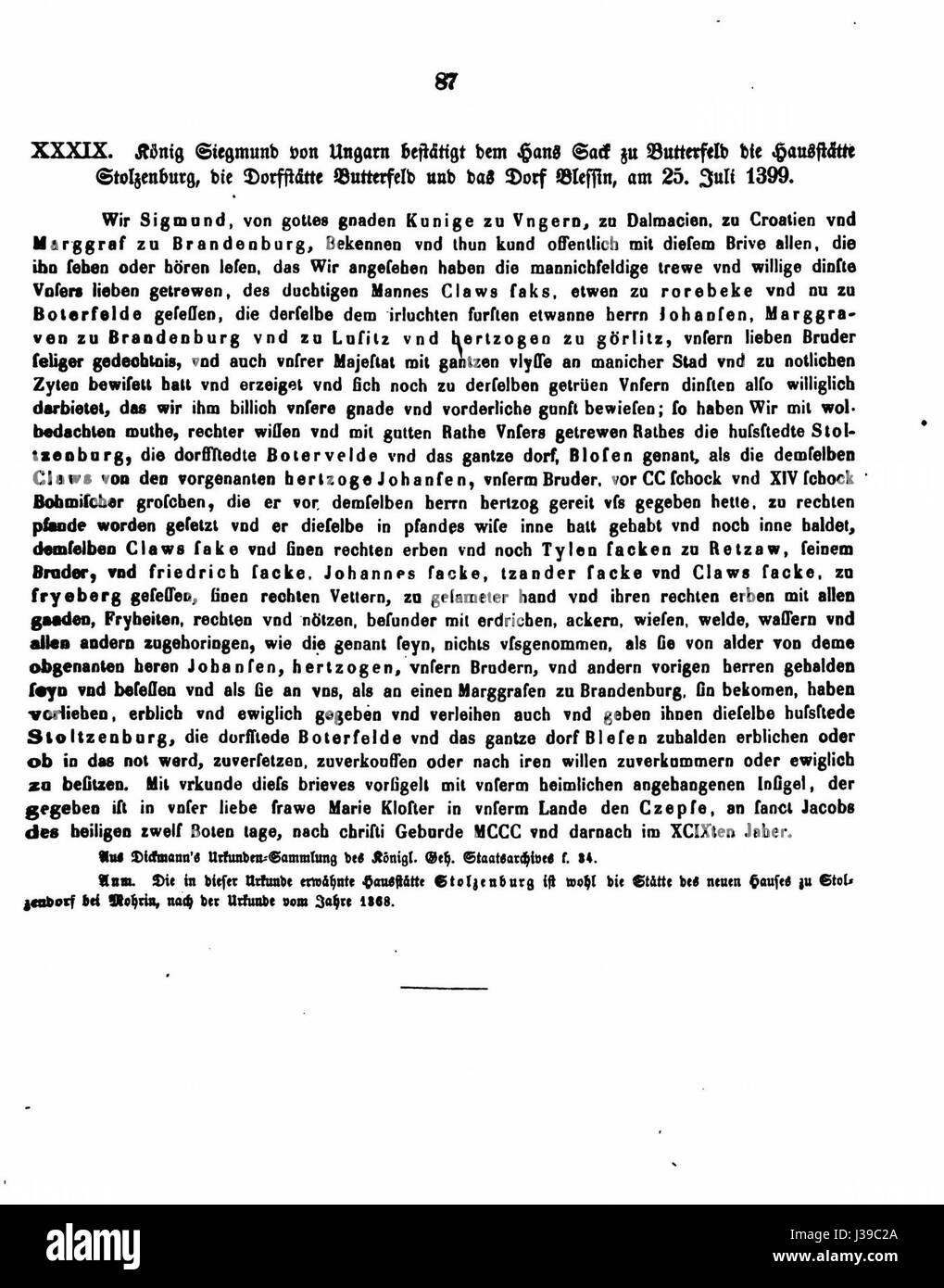 CDB DE 1 19 087 Foto Stock