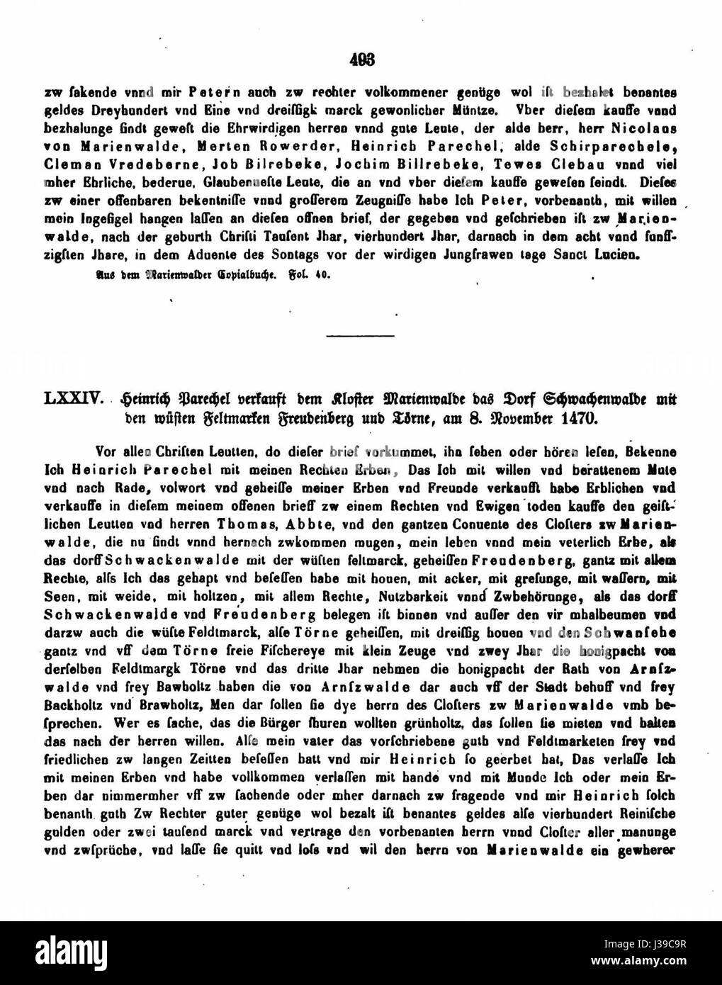 Un documento denominato "DE CDB 1 19 49", un elemento che appartiene a un archivio ufficiale, con un significato specifico nei documenti storici o governativi. Foto Stock