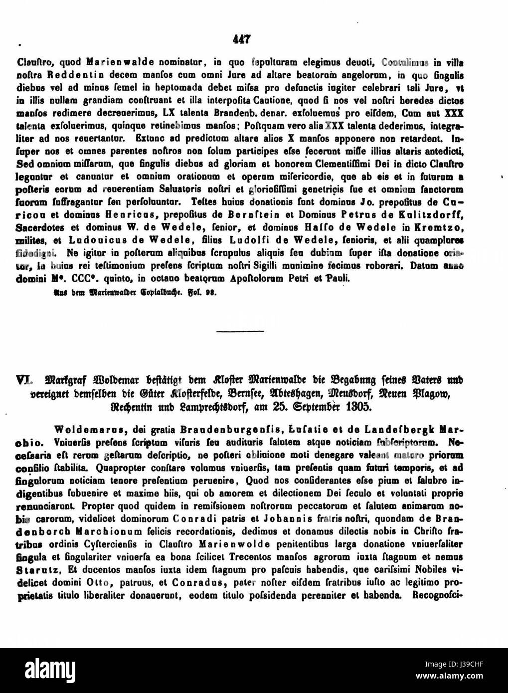 Un riferimento al DE CDB 1 19 447, che potrebbe riguardare un numero di catalogo o un identificatore di archivio per un articolo in una raccolta. Per specificare l'oggetto o il documento è necessario un contesto aggiuntivo. Foto Stock