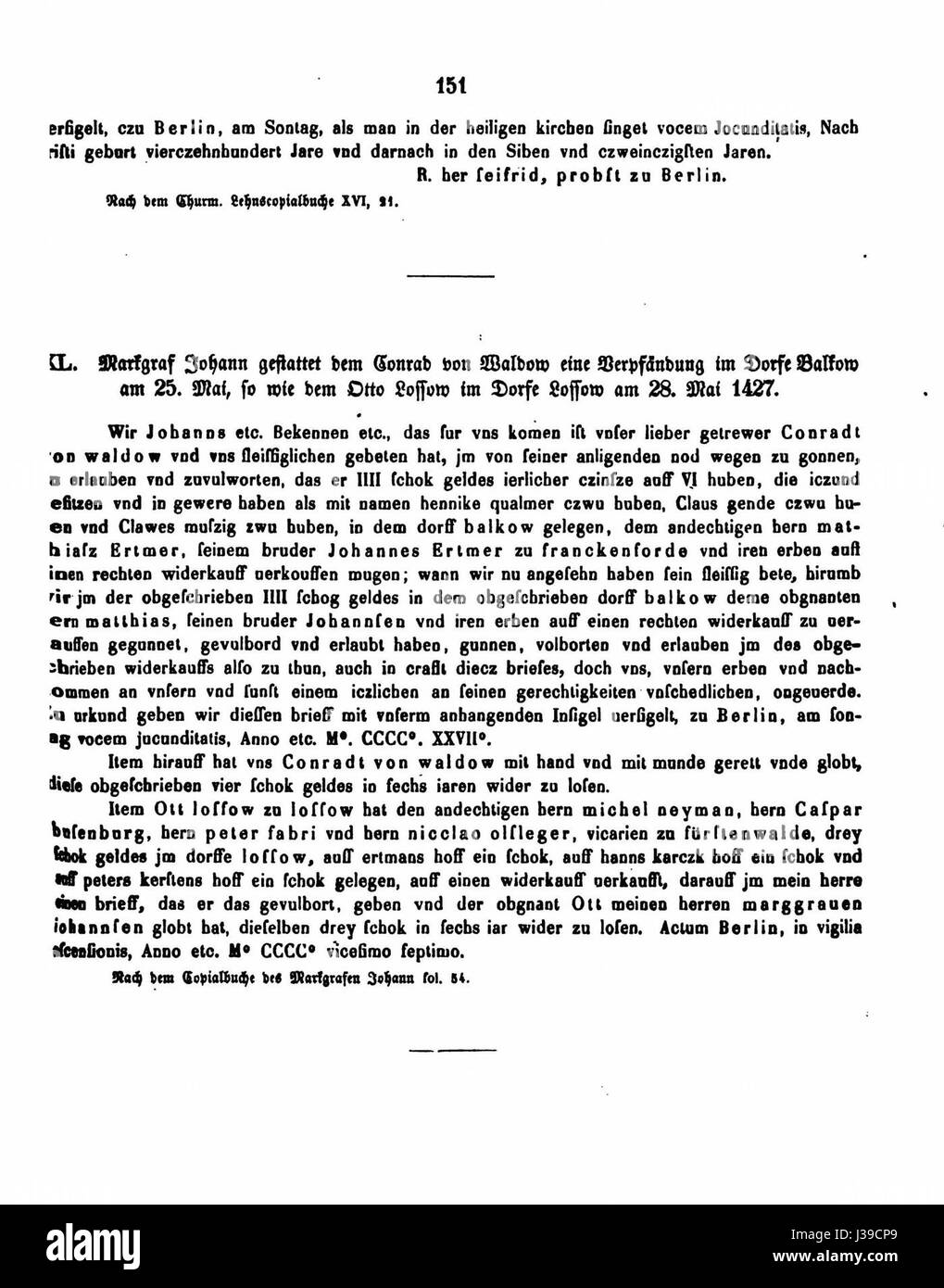 CDB DE 1 19 151 Foto Stock