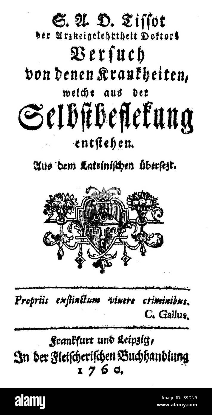 "De Selbstbefleckung" di Tissot è un'opera d'arte o un'illustrazione probabilmente associata all'opera dell'artista svizzero Jean-Jacques Tissot. Può presentare una rappresentazione di lesioni autoinflitte o di riflessi personali, esplorata attraverso lo stile visivo distintivo di Tissot e spesso legata a temi medici o psicologici. Foto Stock