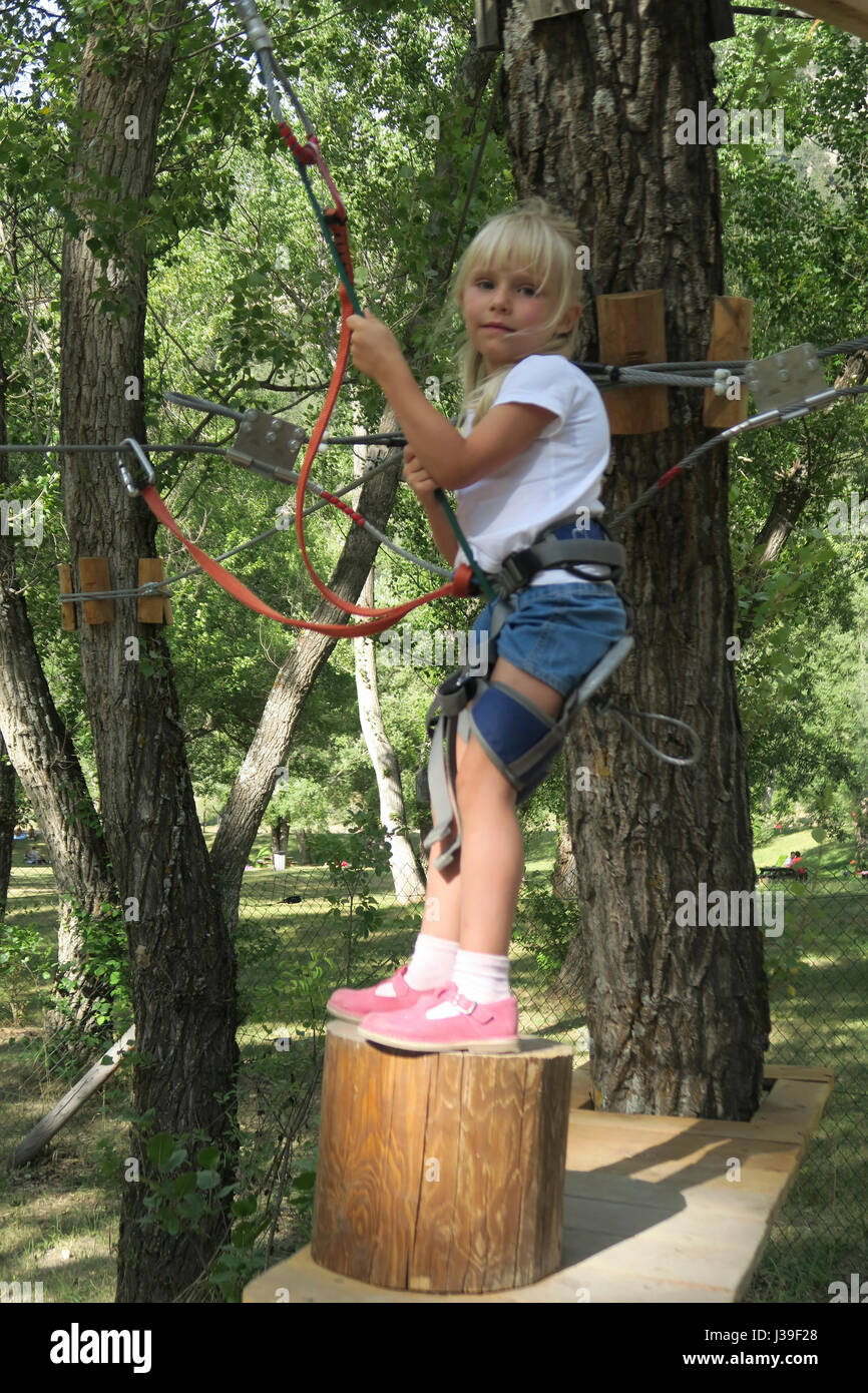 TREE CLIMBING Foto Stock