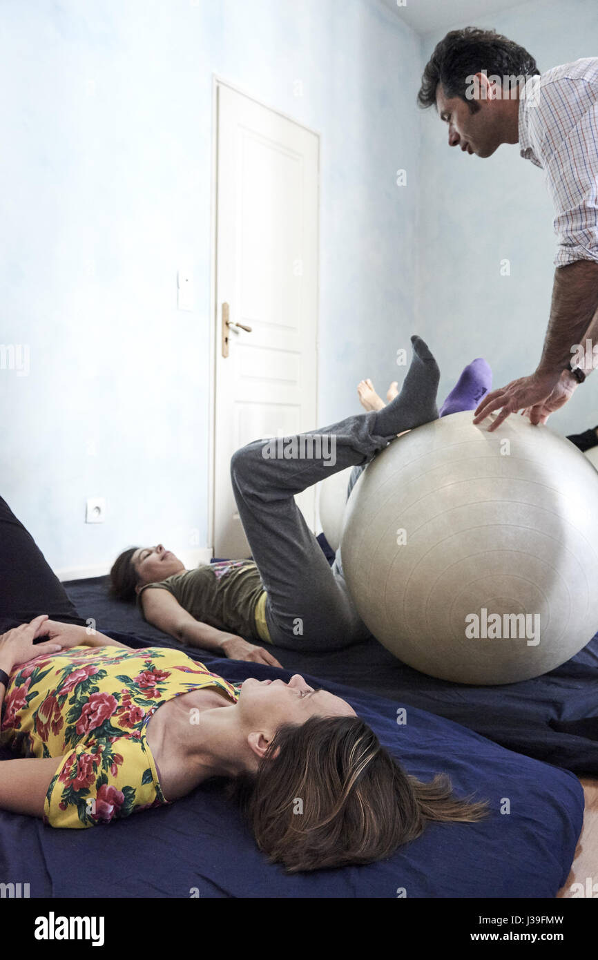 Esercizio perineale Foto Stock