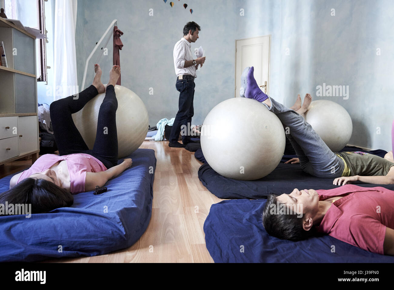 Esercizio perineale Foto Stock