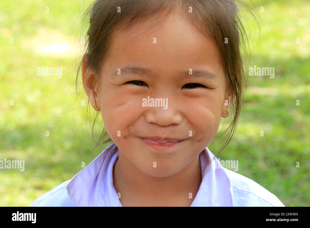 Il laotiano schoolgirl. ritratto. Foto Stock