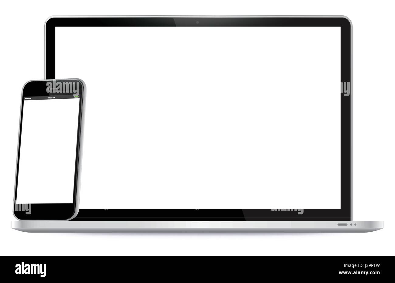 Smart Phone e il computer portatile illustrazione vettoriale. Illustrazione Vettoriale