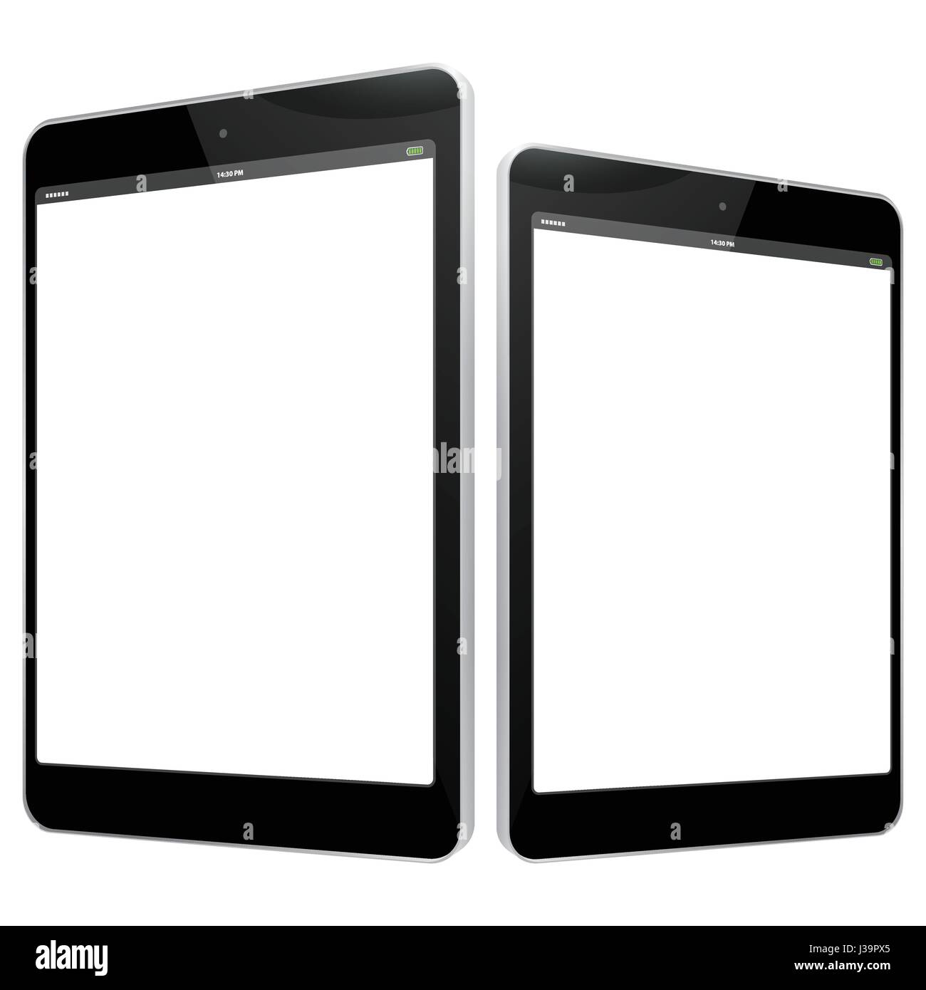 Nero PC Tablet illustrazione vettoriale. Illustrazione Vettoriale