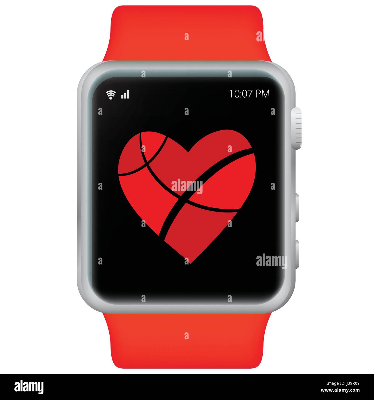 Smart Watch illustrazione vettoriale con sfondo bianco. Illustrazione Vettoriale
