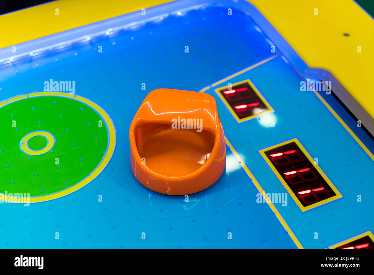 Gioco Air hockey Foto Stock