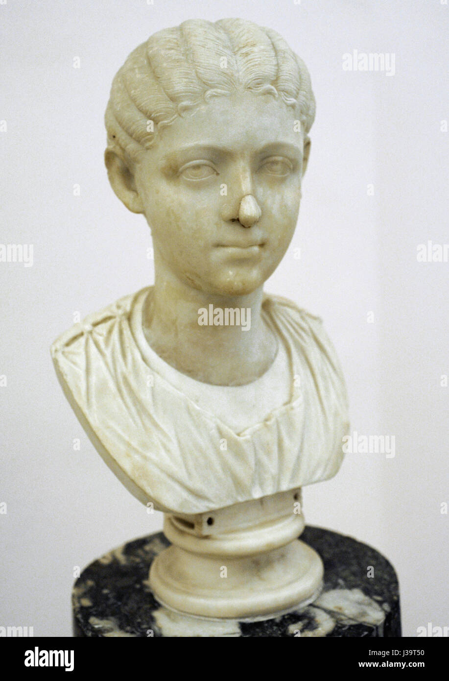 Fulvia Plautilla (185-212). Moglie di imperatore romano Caracalla. Busto, 202. Nazionale Museo Arhaeological. Napoli. L'Italia. Foto Stock