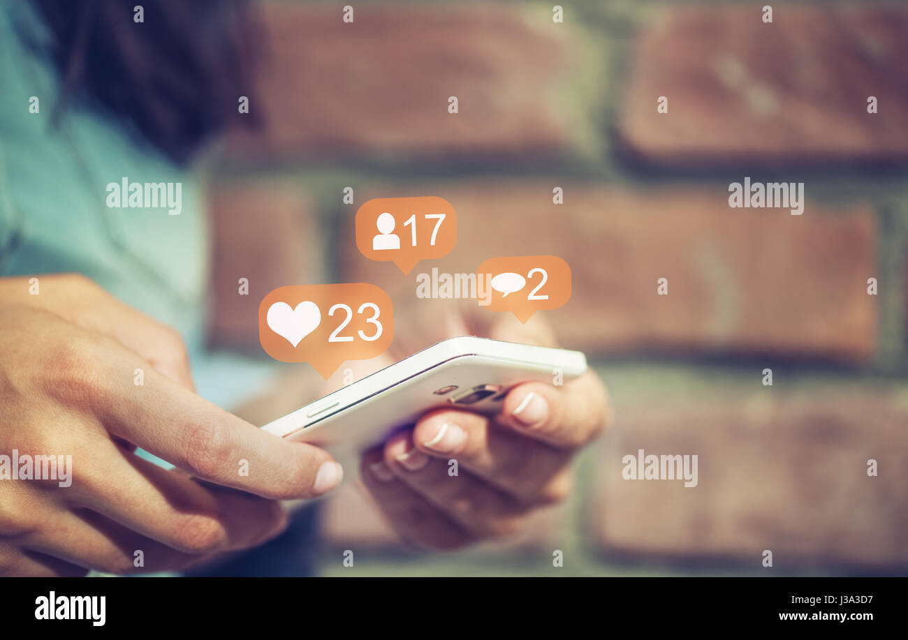 I social media , social network concetto. Foto Stock