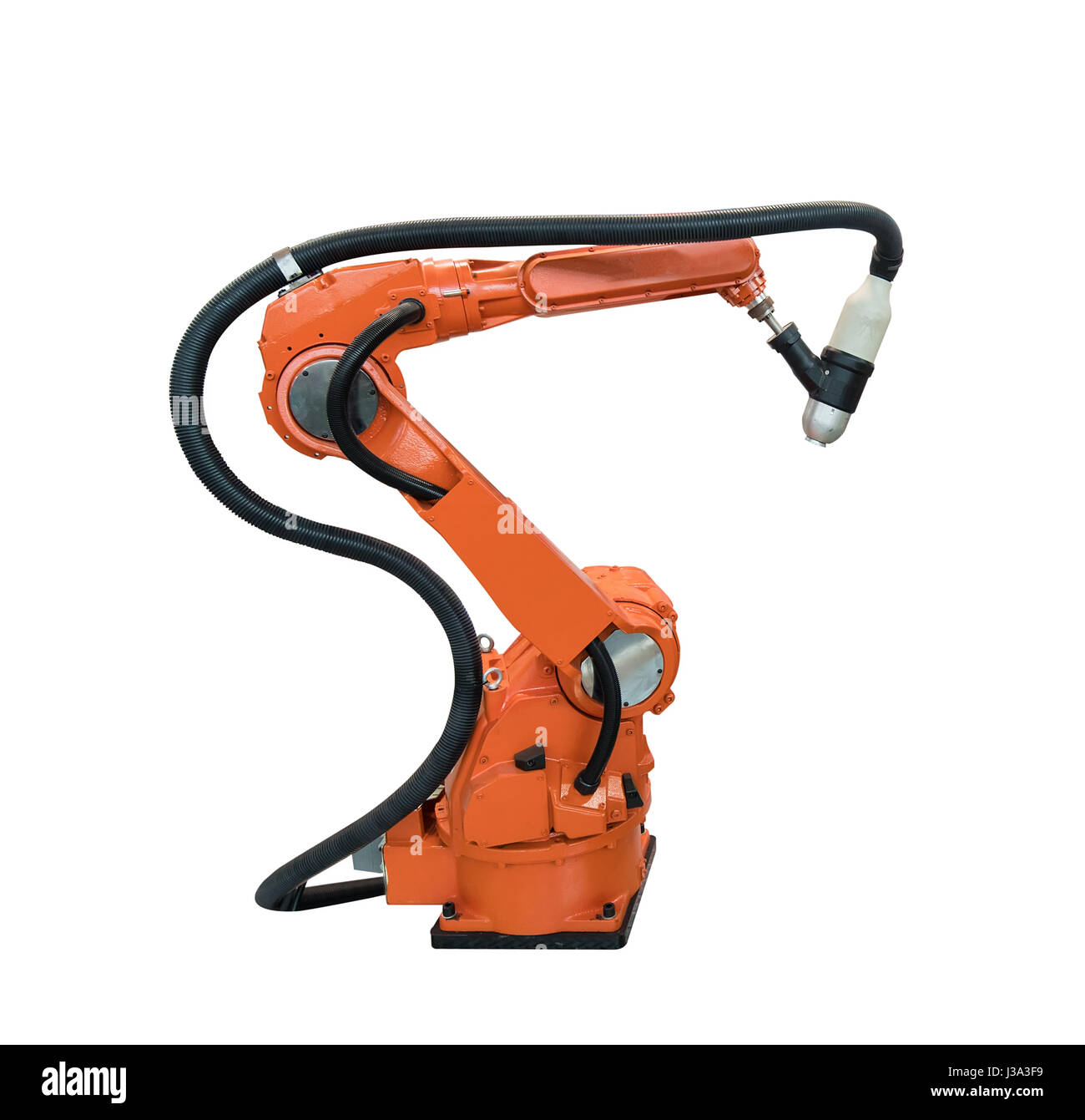 Il braccio di robot per industria isolato Foto Stock