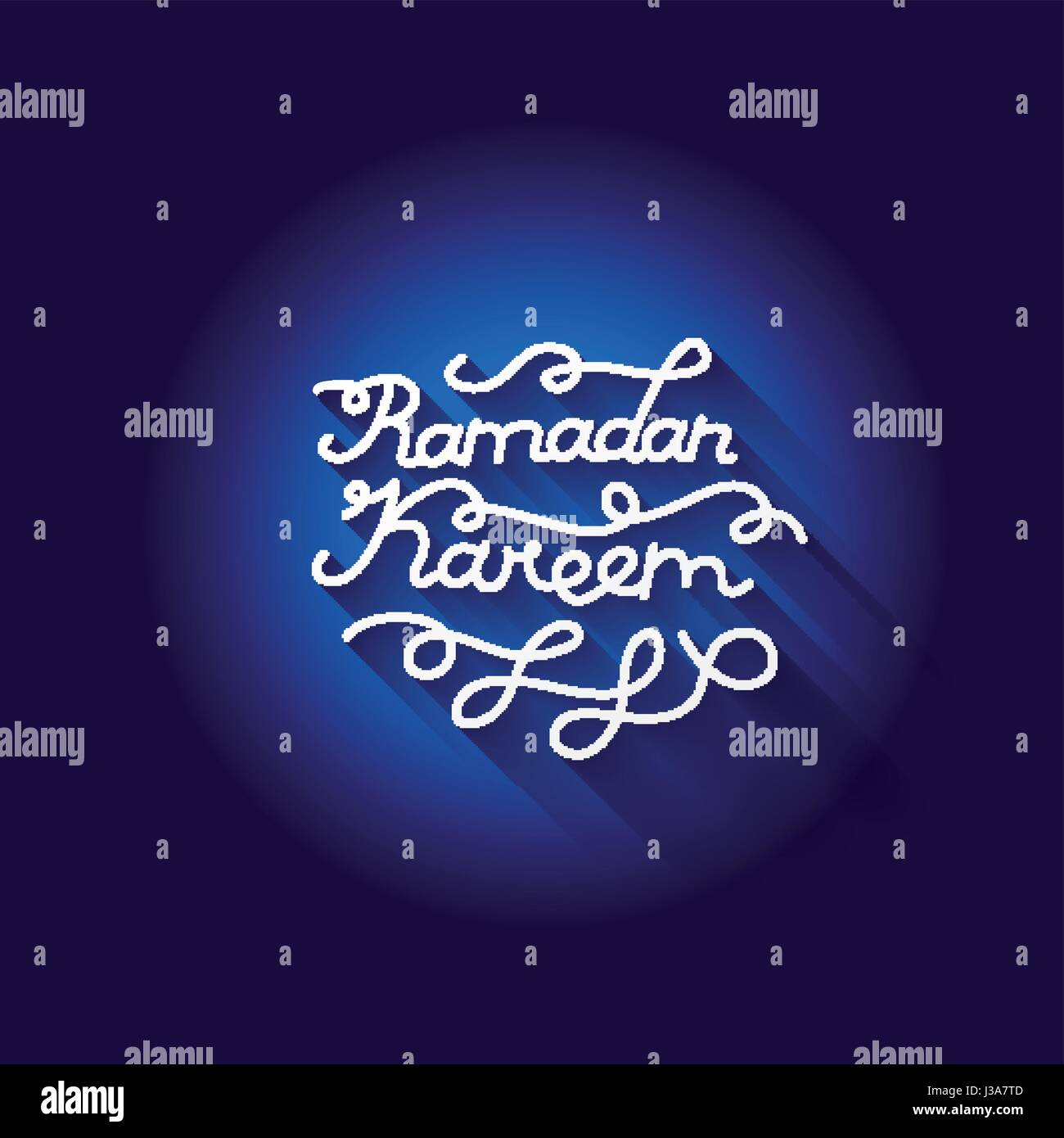 Manoscritta di congratulazioni per il Ramadan Illustrazione Vettoriale