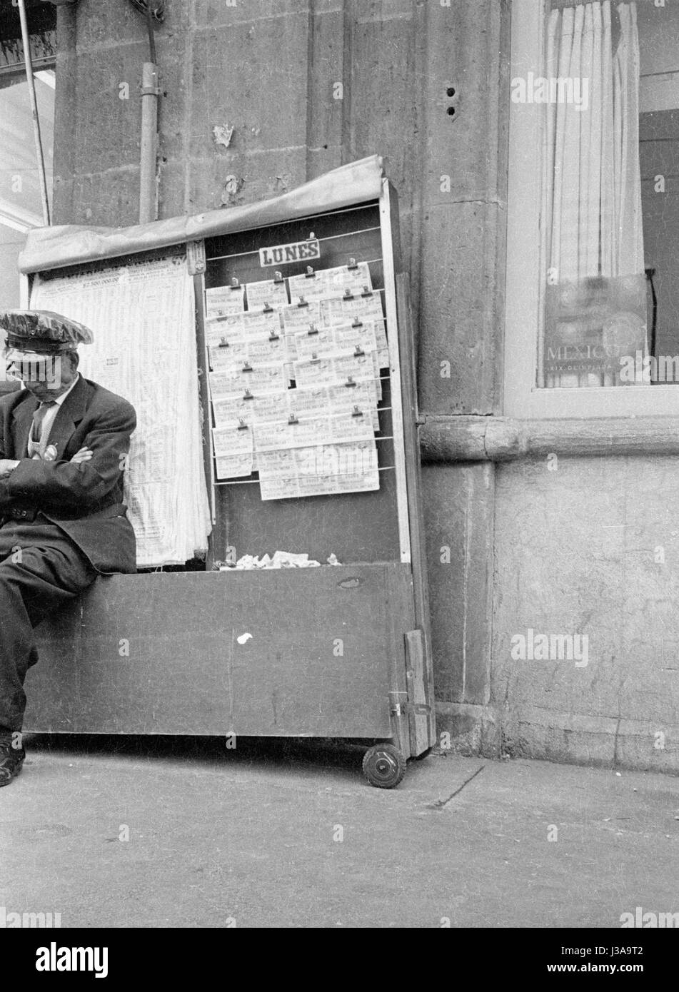 Scena di strada di Città del Messico, 1970 Foto Stock