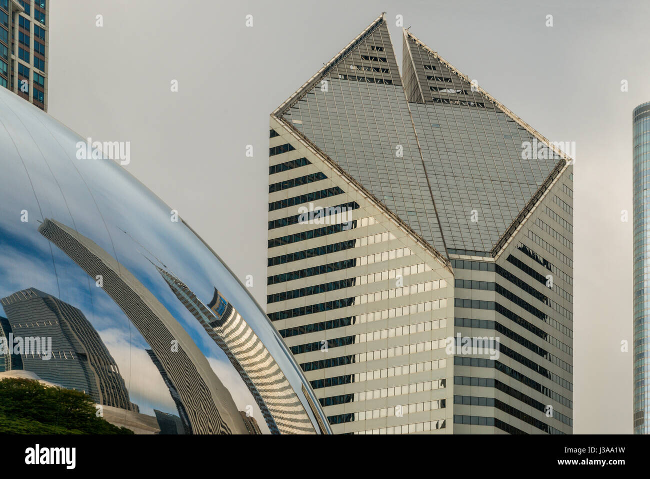 Il grattacielo di Chicago dettagli USA Foto Stock