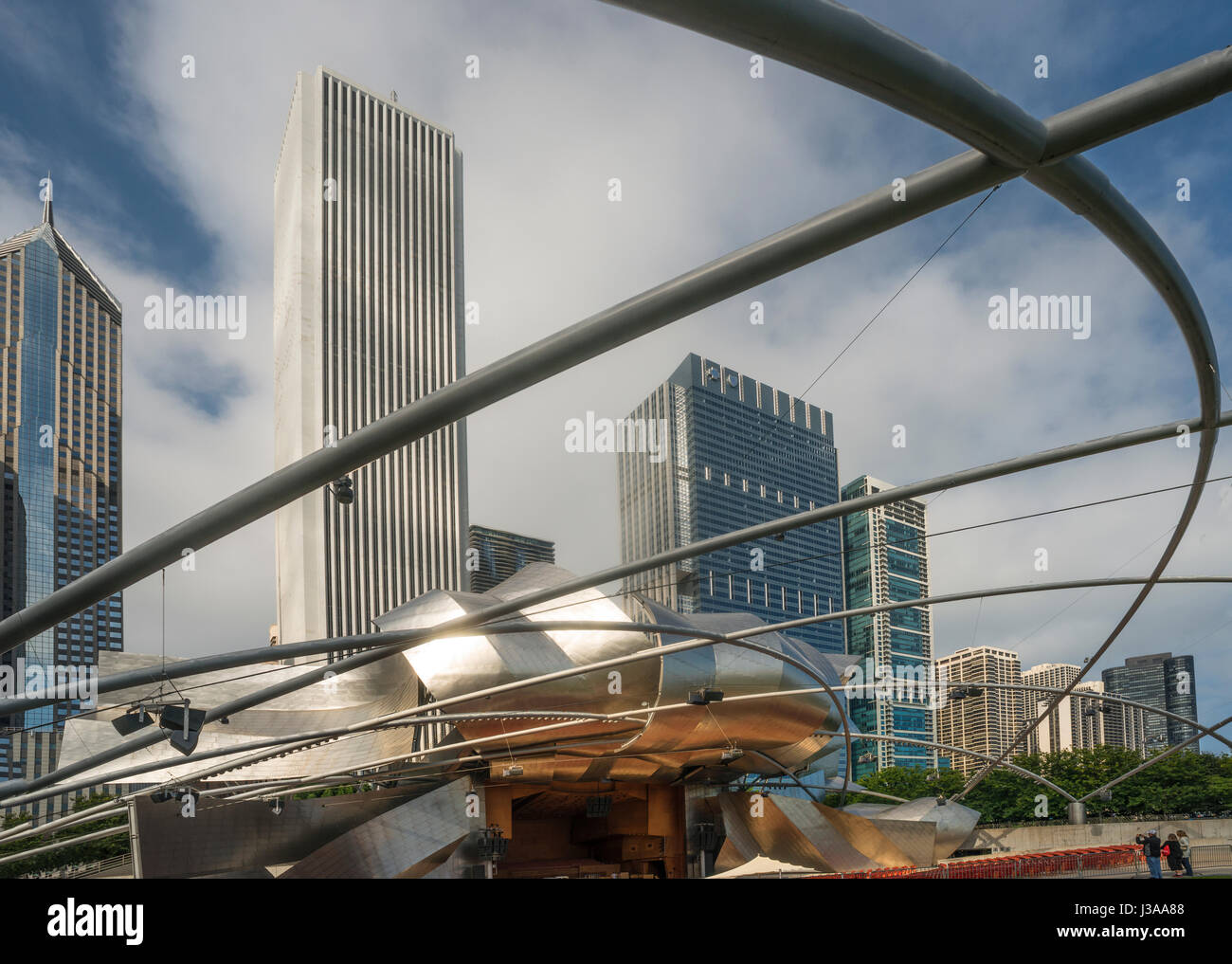 Chicago, Harris Theatre di Frank Gehry new Millenium Park USA Foto Stock