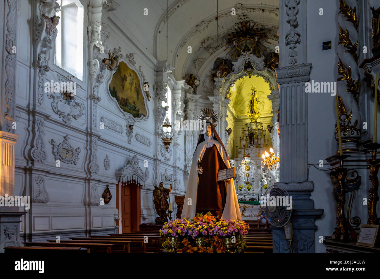 Interno di Nossa Senhora do Carmo Chiesa - Sao Joao Del Rei, Minas Gerais, Brasile Foto Stock