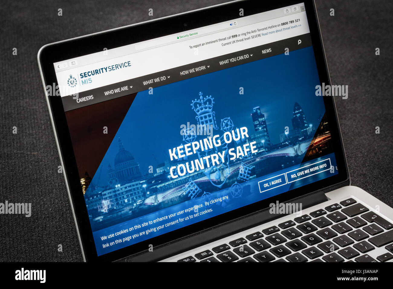 MI5 sicurezza sul sito web del servizio Foto Stock