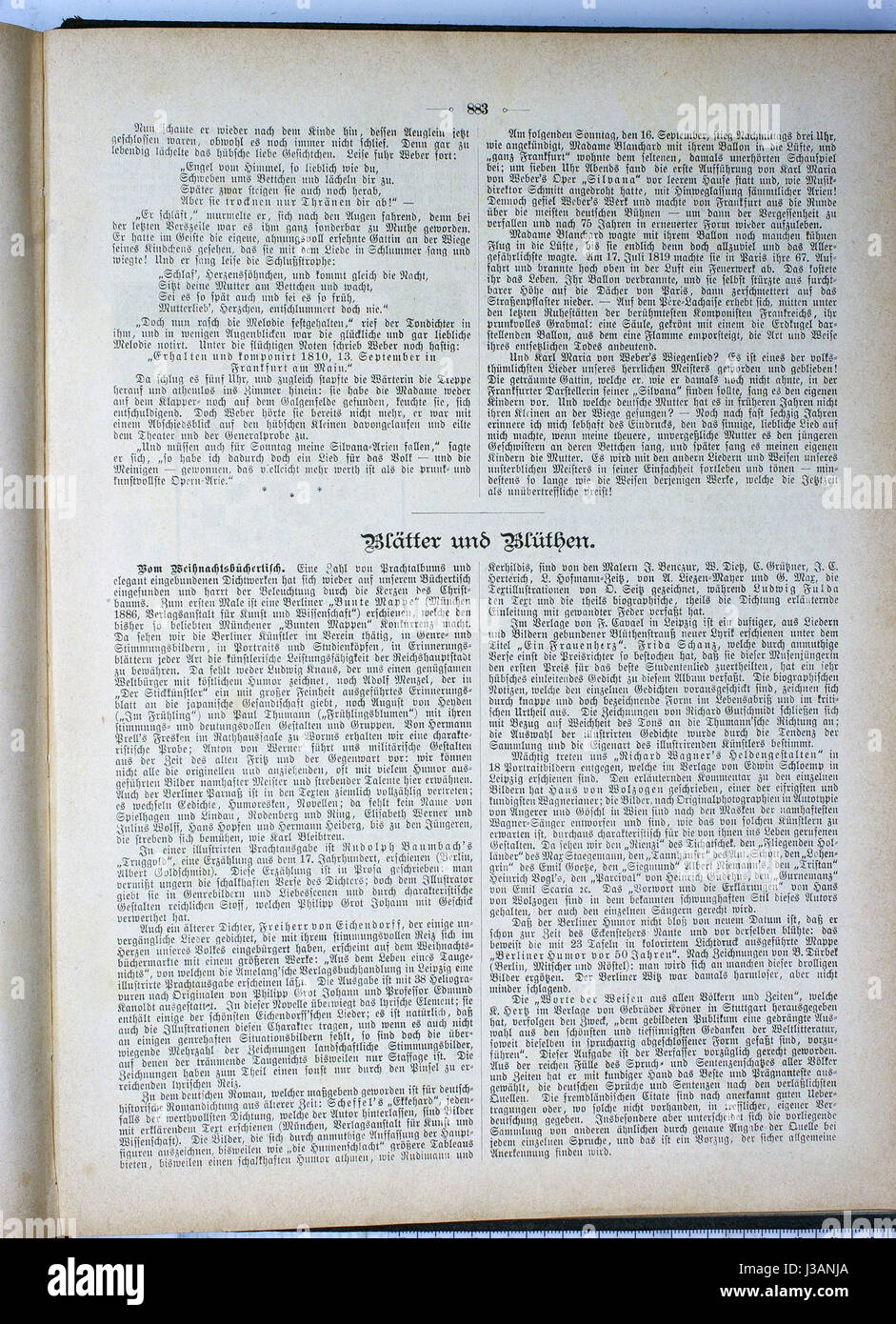 Un numero del 1886 di "Die Gartenlaube", una rinomata rivista di famiglia illustrata tedesca, che presenta vari articoli e illustrazioni che catturano l'essenza culturale e storica dell'epoca. Foto Stock