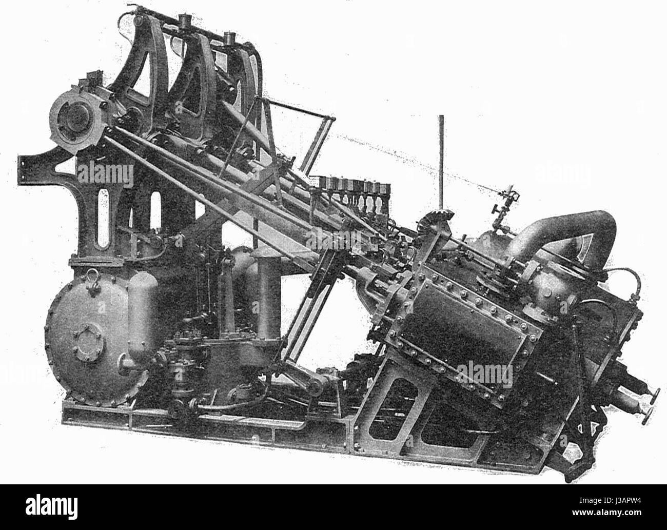 Composto diagonale motore a pale, la superficie di condensazione (Rankin Kennedy, motori moderni, Vol V) Foto Stock