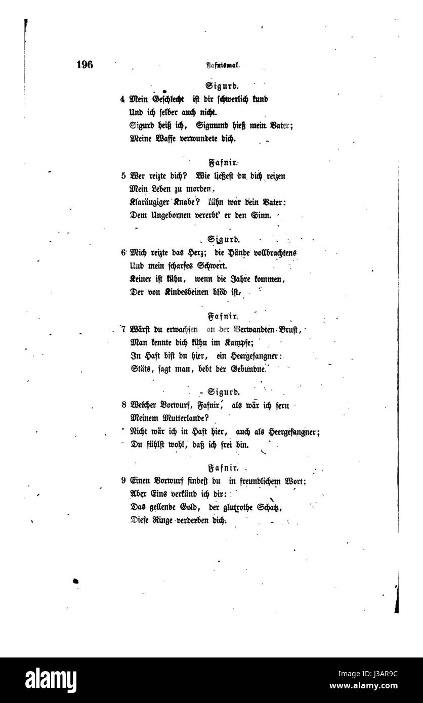 "Die Edda" è una raccolta di poesie e storie norrene, importanti nello studio della mitologia norrena. Pagina 206 si riferisce a una pagina all'interno di una delle sue edizioni, contenente testi cruciali su dei ed eroi. Foto Stock