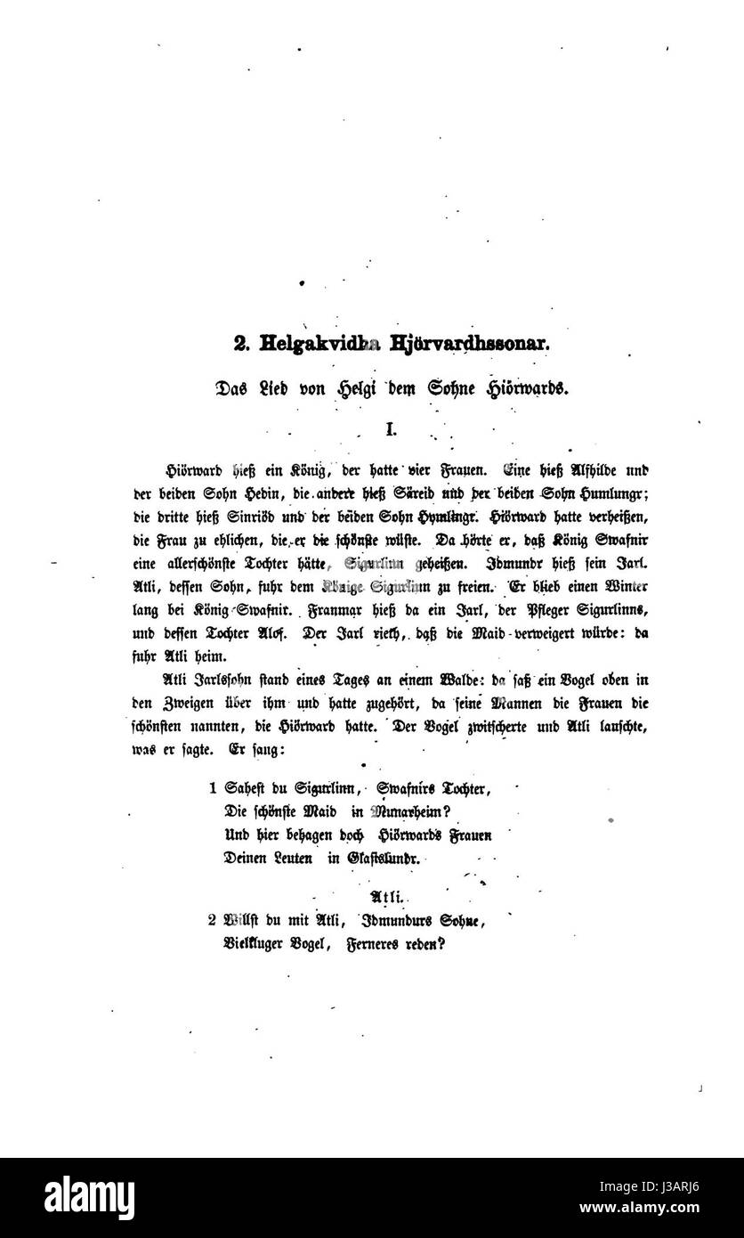 Questa immagine raffigura la pagina 156 di "Die Edda", un importante manoscritto antico che include la mitologia e la poesia norrena, che riflette le credenze culturali e religiose delle prime società scandinave. Foto Stock