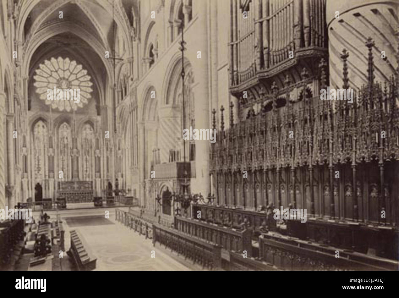 La Cattedrale di Durham. Coro da James Valentine. c.1890 Foto Stock