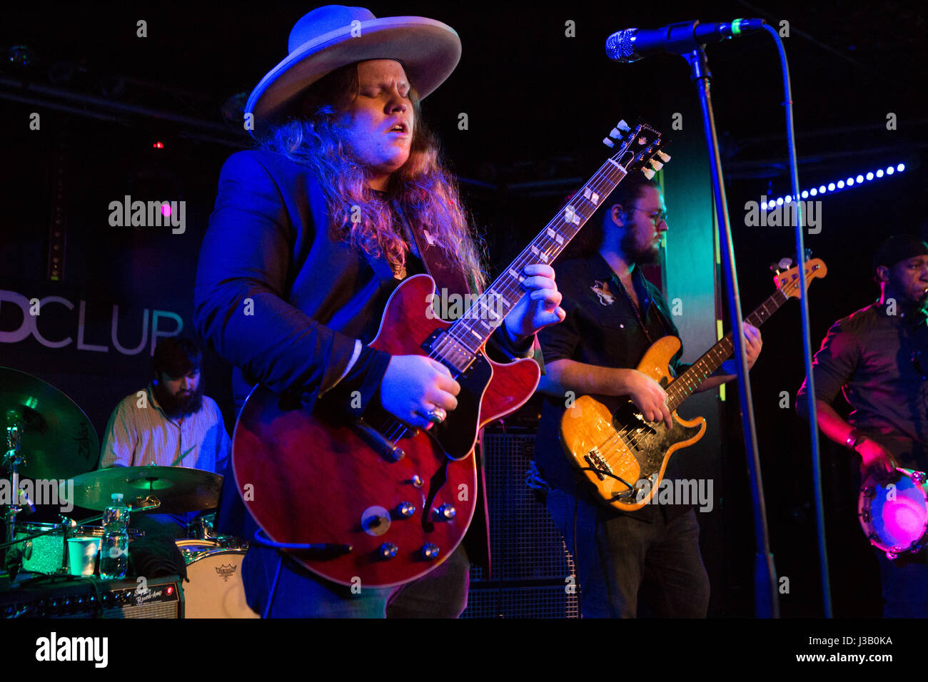 Milano, Italia. 03 Maggio, 2017. Il rock americano-blues gruppo MARCUS RE band suona dal vivo sul palco a Leggenda Club per presentare il loro secondo album "Marcus re Band' Credito: Rodolfo Sassano/Alamy Live News Foto Stock