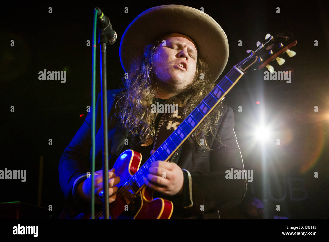 Milano, Italia. 03 Maggio, 2017. Il rock americano-blues gruppo MARCUS RE band suona dal vivo sul palco a Leggenda Club per presentare il loro secondo album "Marcus re Band' Credito: Rodolfo Sassano/Alamy Live News Foto Stock