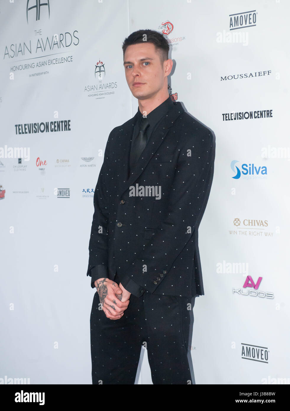 Londra, Regno Unito. Il 5 maggio 2017. Danny Baldwin assiste il 7° Asian Awards 2017 a Hilton Hotel di Park Lane. Credito : Michael Tubi/ Alamy Live News Foto Stock