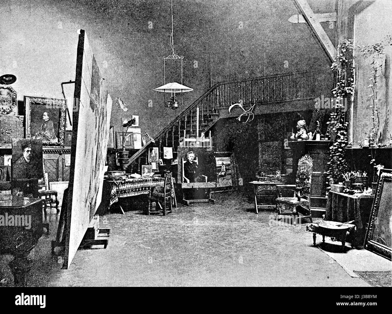 Eilif Peterssens Atelier, fondato nel 1891, rappresenta lo spazio artistico dell'artista norvegese, noto per i suoi contributi all'arte scandinava. Lo studio è un sito storico chiave per coloro che studiano arte e architettura norvegese del XIX secolo. Foto Stock