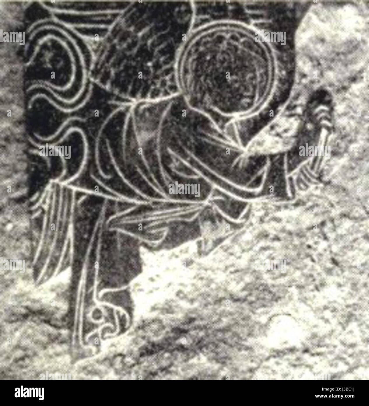 Questo si riferisce probabilmente a una figura o un'opera d'arte intitolata "Elsing Angel", che può rappresentare un essere celeste o un angelo nell'arte religiosa o mitologica. Potrebbe rappresentare uno stile o un periodo specifico di rappresentazione angelica nelle arti visive Foto Stock