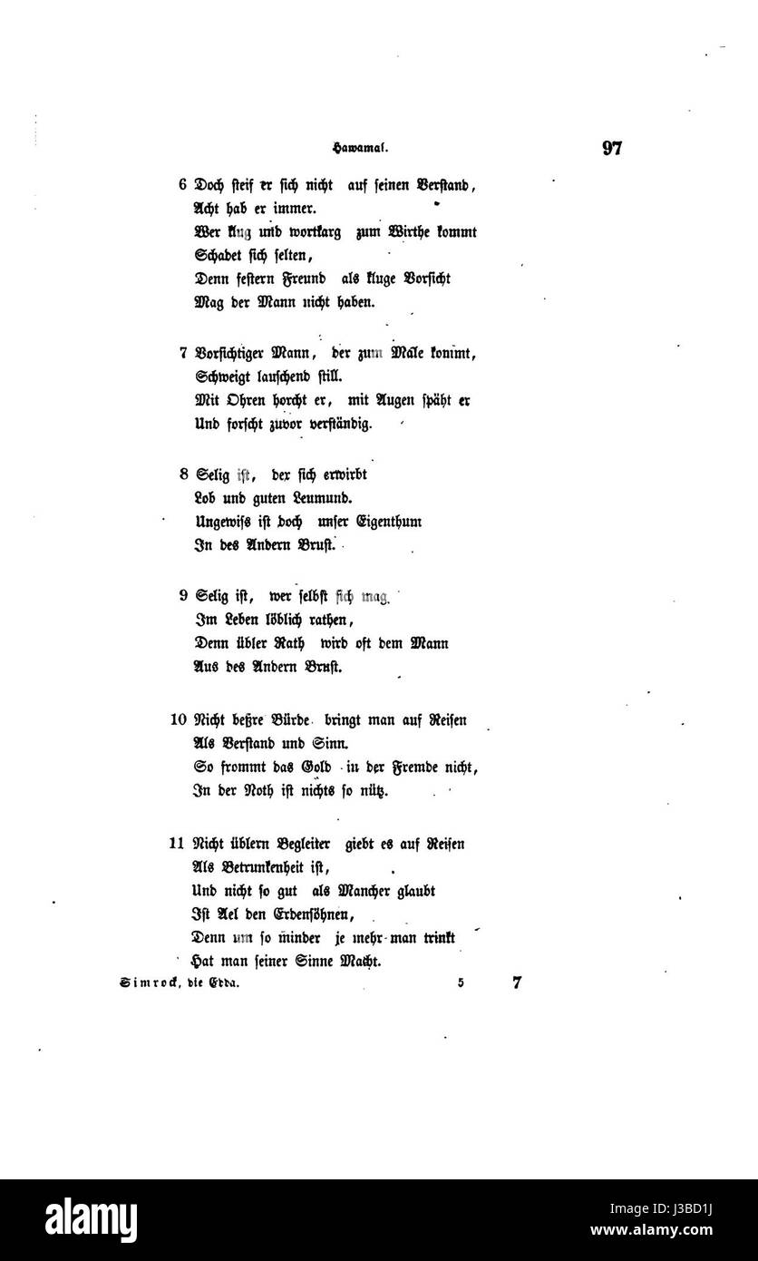Die Edda Seite 105 Foto Stock