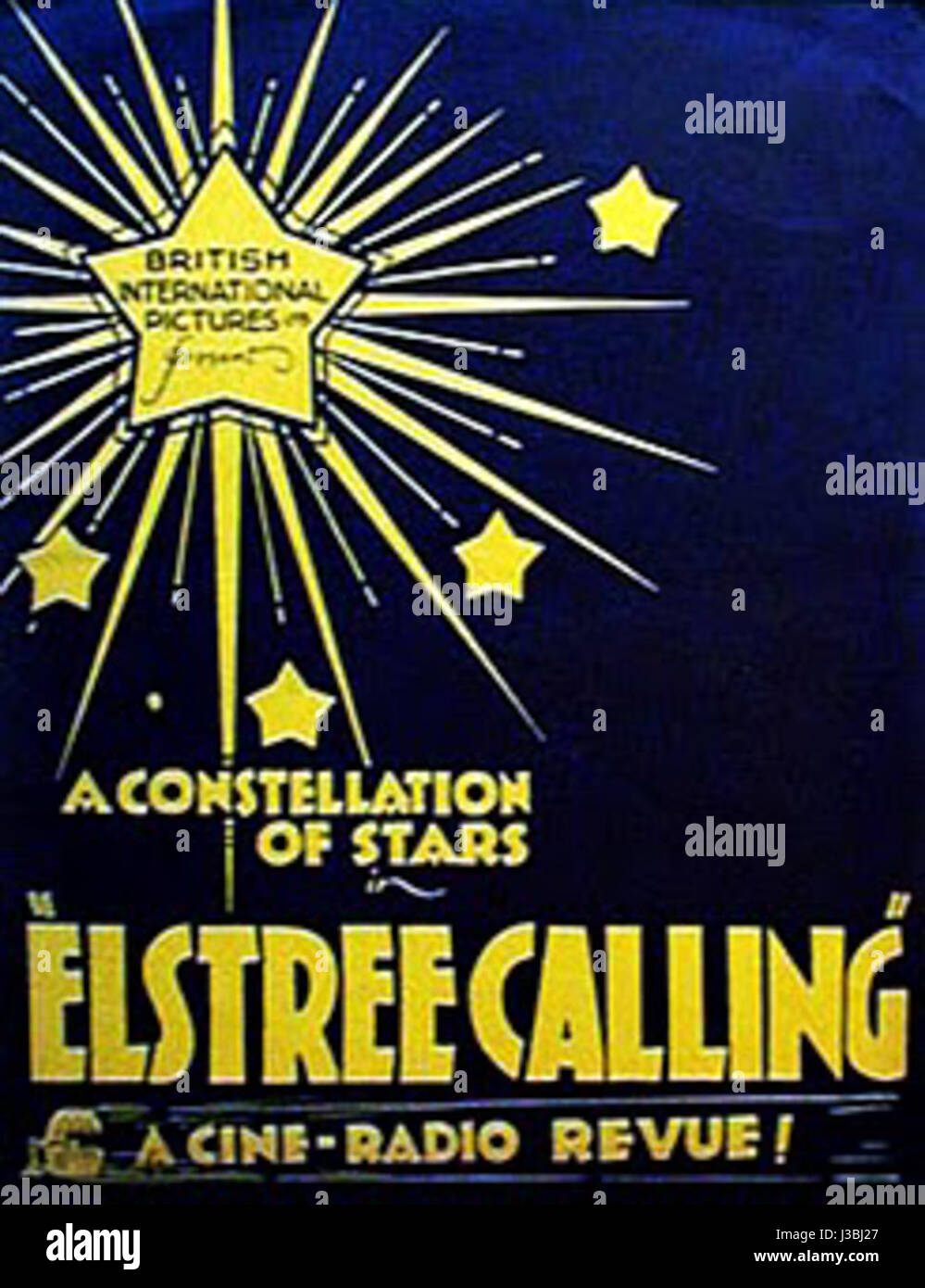 Elstree si riferisce a una location, probabilmente associata agli Elstree Studios nel Regno Unito, nota per il suo significato nella produzione cinematografica e televisiva. Si tratta di un'area chiave nella storia del cinema britannico e delle industrie dei media. Foto Stock