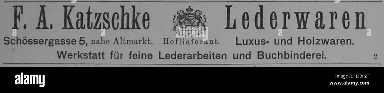 Il *Dresdner Journal* del 1906, curato da Katzschke, offre un'istantanea delle notizie e degli eventi tedeschi dell'inizio del XX secolo. Serve come fonte primaria per comprendere le questioni politiche, culturali e sociali dell'epoca. Foto Stock