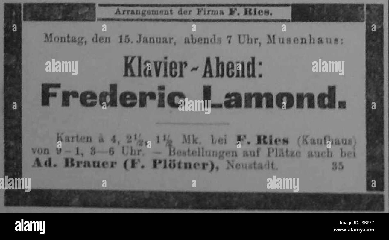 Dresdner ufficiale 1906 001 Lamond Foto Stock