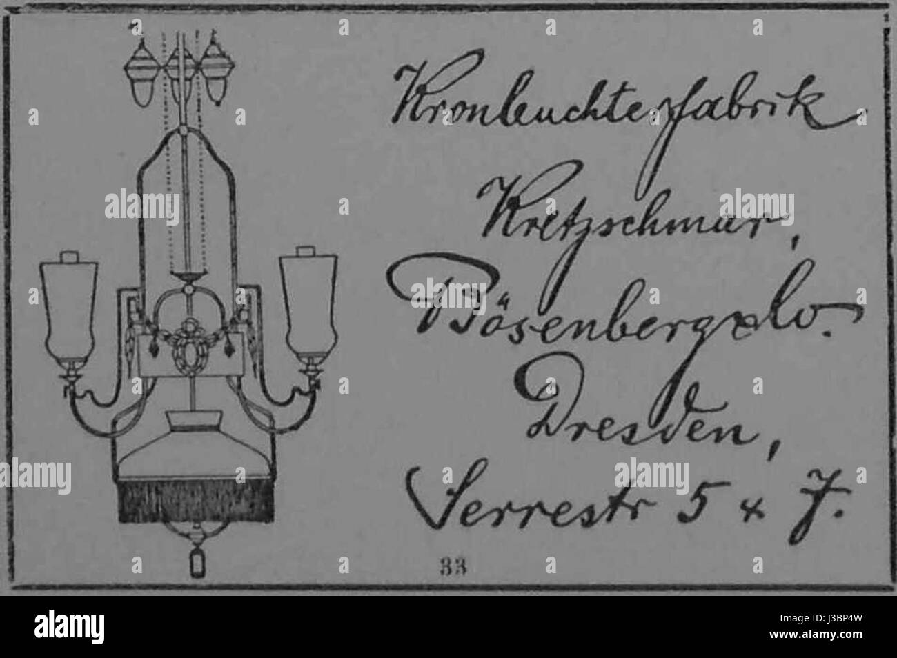 Il "Dresdner Journal 1906 001" si riferisce probabilmente a un numero di una pubblicazione di Dresda nel 1906, con il contenuto di una fabbrica di lampadari ("Kronleuchterfabrik"). Può includere aspetti industriali, culturali o tecnologici relativi alla produzione di lampadari nella Germania dell'inizio del XX secolo. Foto Stock