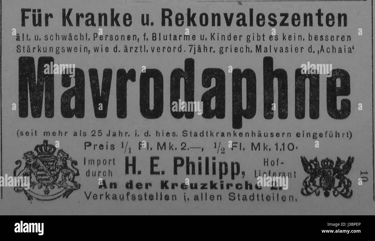 Dresdner ufficiale 1906 001 Mavrodaphne Foto Stock