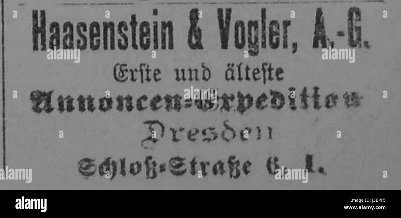 Il Dresdner Journal, datato 1906, è una pubblicazione storica che potrebbe aver incluso articoli o informazioni pertinenti al periodo di tempo. Questa voce specifica fa riferimento a Haasenstein, probabilmente un autore o un collaboratore della rivista. Foto Stock